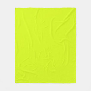 Chartreuse Yellow solid color Fleece Blanket