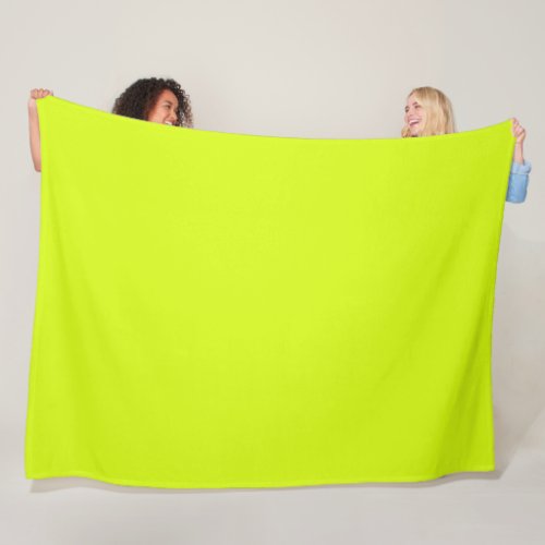  Chartreuse Yellow solid color  Fleece Blanket