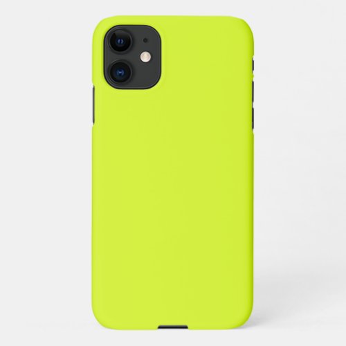  Chartreuse Yellow solid color  iPhone 11 Case