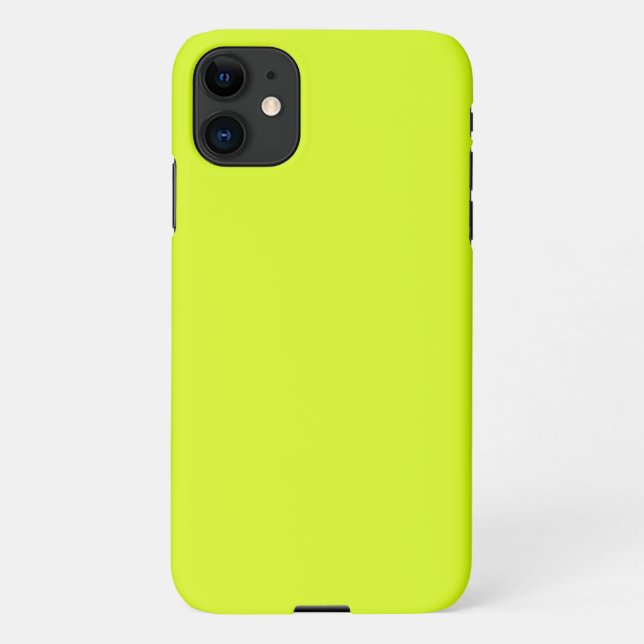  Chartreuse Yellow (solid color)  iPhone Case (Back)