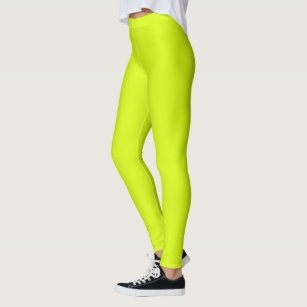 Neon Green Solid Color Leggings