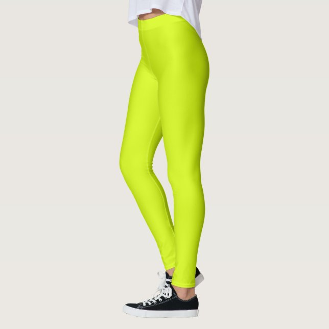  Chartreuse Yellow (solid color)  Leggings (Left)