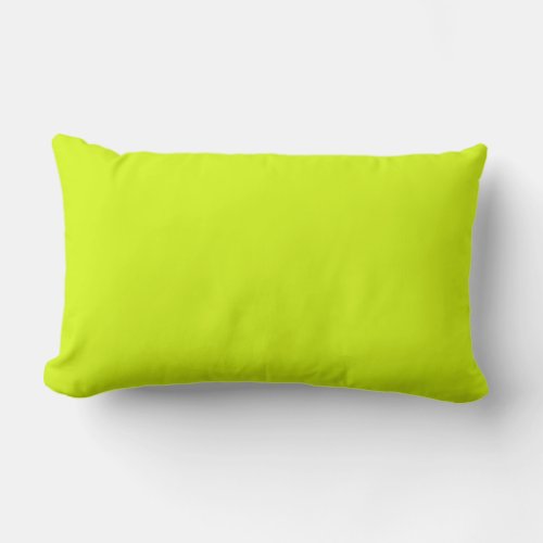  Chartreuse Yellow solid color  Lumbar Pillow