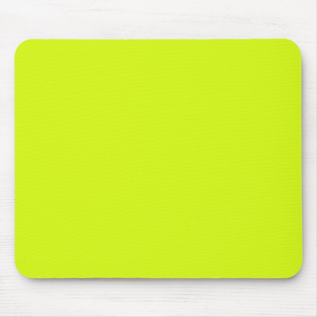 Chartreuse Yellow solid color Mouse Pad (Front)