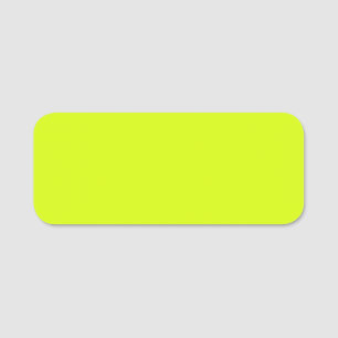 Chartreuse Yellow solid color Name Tag