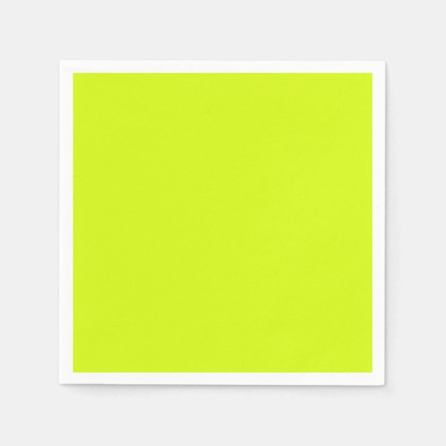 Chartreuse Yellow solid color Napkins (Front)