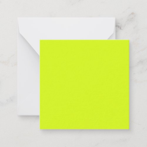  Chartreuse Yellow solid color  Note Card