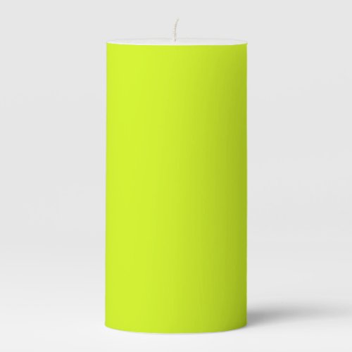  Chartreuse Yellow solid color  Pillar Candle