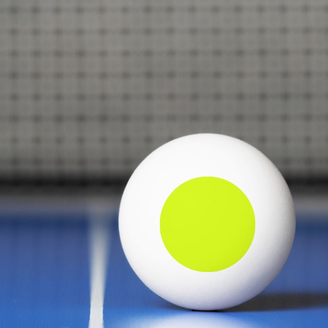 Chartreuse Yellow solid color Ping Pong Ball (Net)