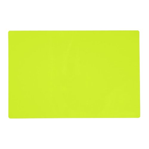 Chartreuse Yellow solid color  Placemat