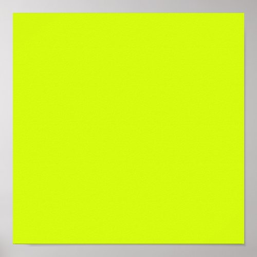 Chartreuse Yellow solid color  Poster