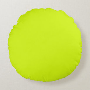 Chartreuse Yellow (solid color) Round Pillow