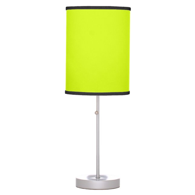 Chartreuse Yellow solid color Table Lamp (Front)