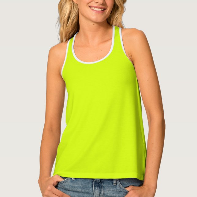  Chartreuse Yellow (solid color)  Tank Top (Front)