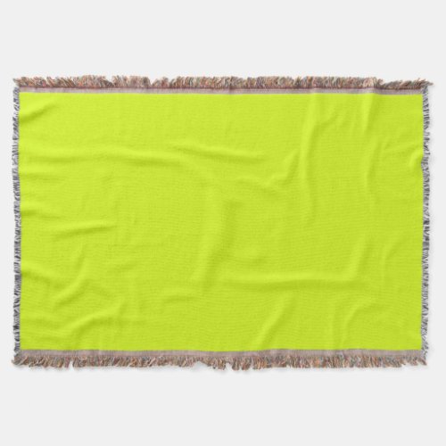  Chartreuse Yellow solid color  Throw Blanket