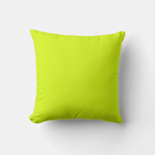 Chartreuse Yellow solid color Throw Pillow