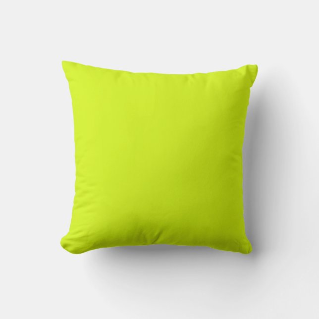 Chartreuse Yellow solid color Throw Pillow (Front)