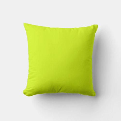  Chartreuse Yellow solid color  Throw Pillow