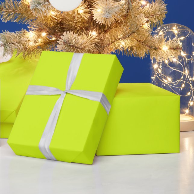 Chartreuse Yellow solid color Wrapping Paper (Holidays)