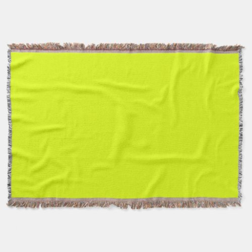 Chartreuse Yellow Throw Blanket