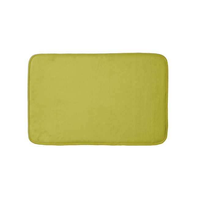 CHARTREUSE Yellowish Green Solid Color  Bath Mat (Front)