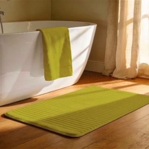 CHARTREUSE Yellowish Green Solid Color Bath Mat