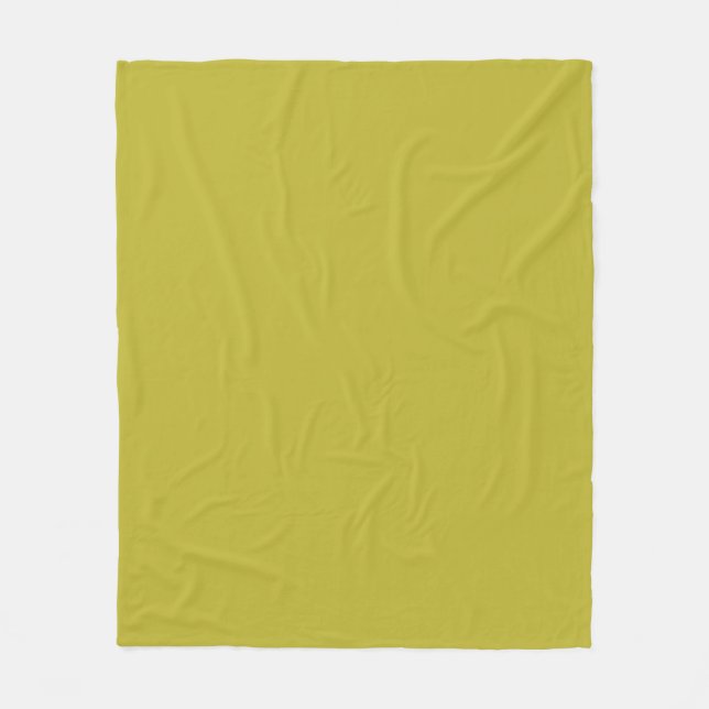 CHARTREUSE Yellowish Green Solid Color  Fleece Blanket (Front)