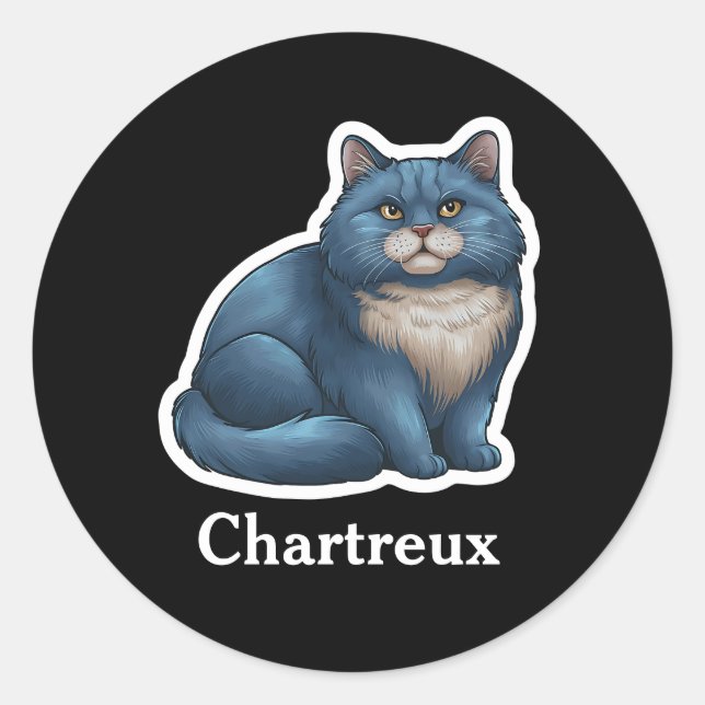Chartreux Classic Round Sticker (Front)