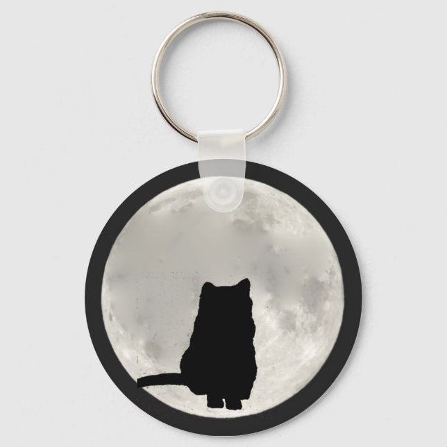 Chartreux Full Moon Keychain (Front)