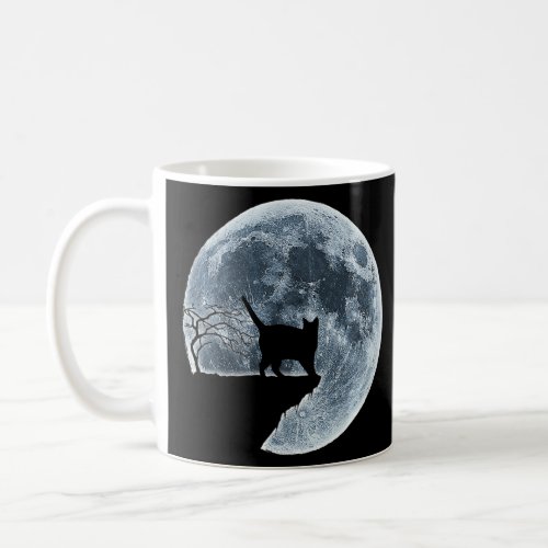 Chartreux Halloween Costume Moon Silhouette  Coffee Mug