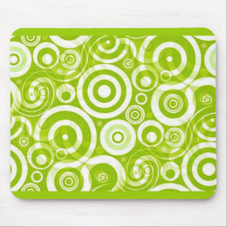 chartruse_retro_circles mouse pad