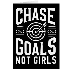 Chase Goals Not Girls - Gym, Hustle, Success Cards