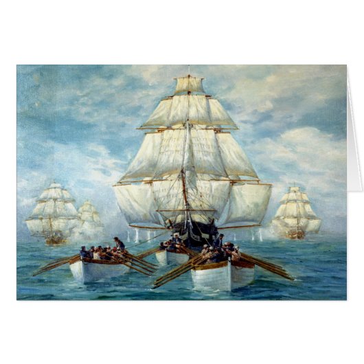 Chase of the Constitution, July 1812 Cards (Front Horizontal)