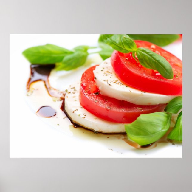 Chase Salad. Tomato and Mozzarella slices Poster (Front)