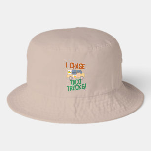 Chase Taco Trucks Funny Lunchtime Design Bucket Hat