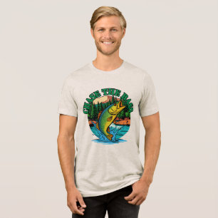 Chase the Bass Vintage Fishing T-Shirt Tri-Blend Shirt