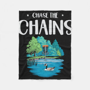 Chase The Chains Disc Golf Scenic Nature Fleece Blanket