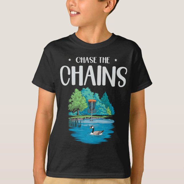 Chase The Chains Disc Golf Scenic Nature  T-Shirt (Front)