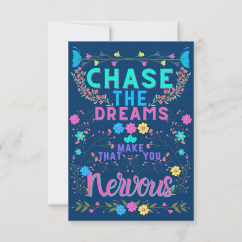 chase the dreams that make you nervous_MOTIVATIONl Card