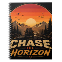 Chase the Horizon Vintage Retro Sunset
