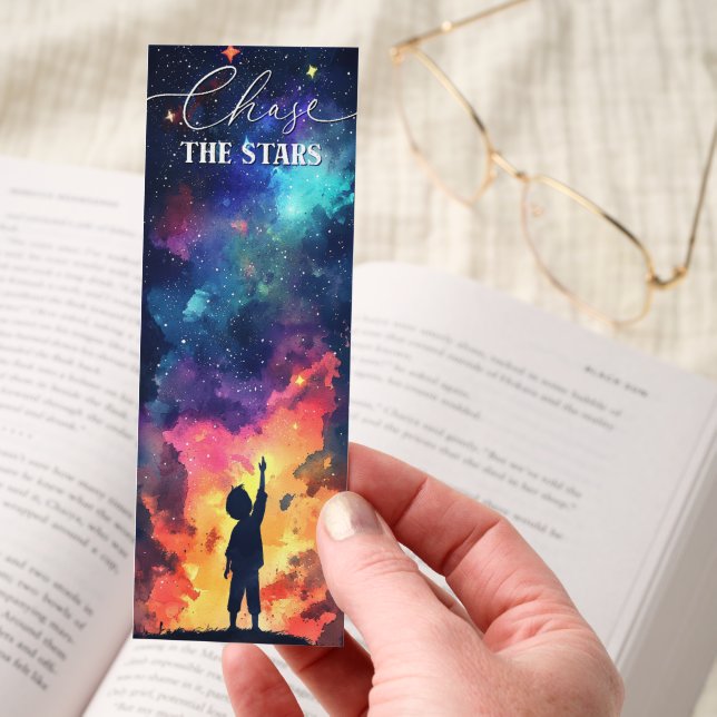 Chase The Stars Motivational Bookmark (Hand)
