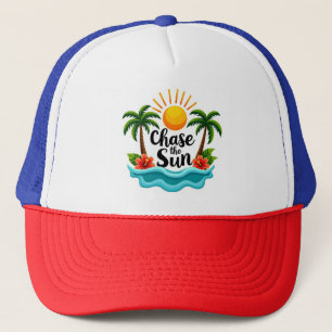 Chase the Sun Tropical Palm Tree Hat