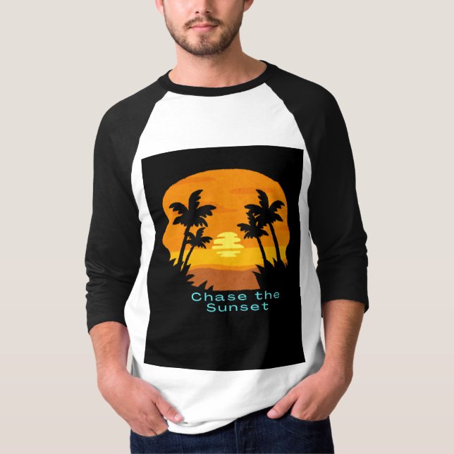 "Chase the Sunset" Find Beauty in Every Horizon T-Shirt (Front)