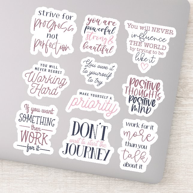 Chase Those Dreams 10pc Waterproof Sticker Set (Detail)