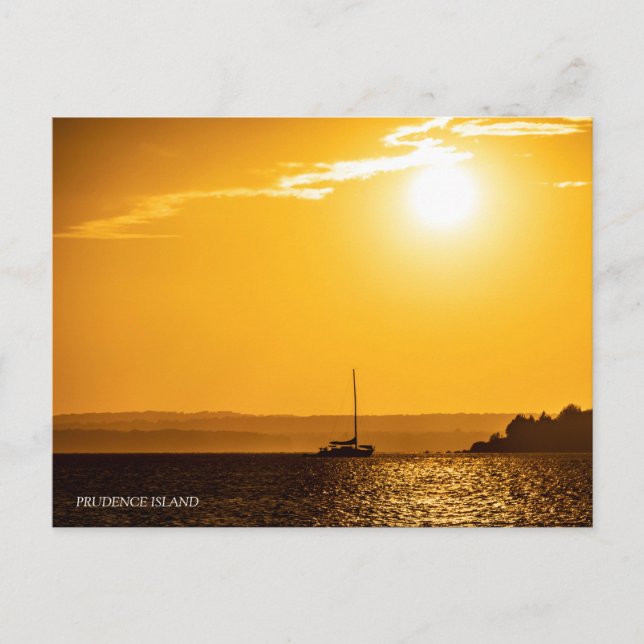 Chase Way Sunset Prudence Island Postcard (Front)