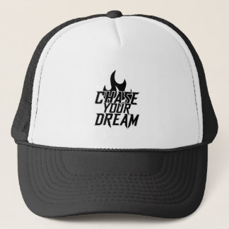 Chase Your Dream Black and White Trucker Hat