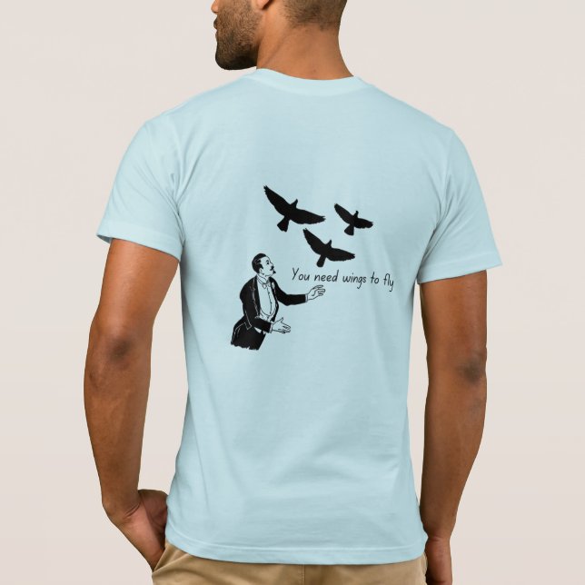 💫 Chase Your Dreams – Wings to Fly Graphic  T-Shirt (Back)