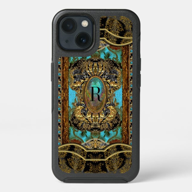 Chasecoure Protective Pretty Girly Monogram OtterB Otterbox iPhone Case (Back)