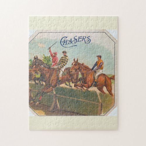 Chasers Vintage Horse Racing Jigsaw Puzzle