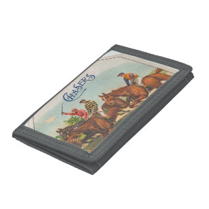 Chasers Vintage Horse Racing Trifold Wallet